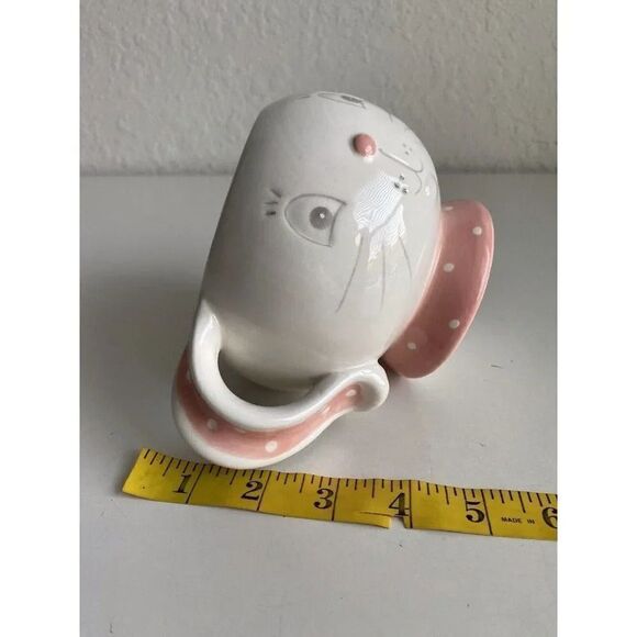 Easter Dottie Bunny Ceramic Short Mug Spring Johanna Parker Transpac NEW - Picture 12 of 12